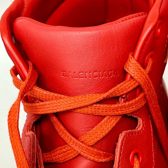 BALENCIAGA Leather High-Top Waxed Gum Sneaker - Picture 5 of 8